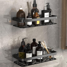 Adhesive Floating Shelf, Strong Load-bearing Rustproof Space Aluminum with Moisture-proof Heavy Duty Wall Mount for Bathroom, Kitchen, Toilet, Living