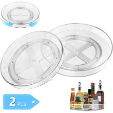 Rotating Tray For Kitchen Pantry, rotating tray Turntable Organizer With Clear Visibility And Easy Access, Multifunctional Space Organizer For Various