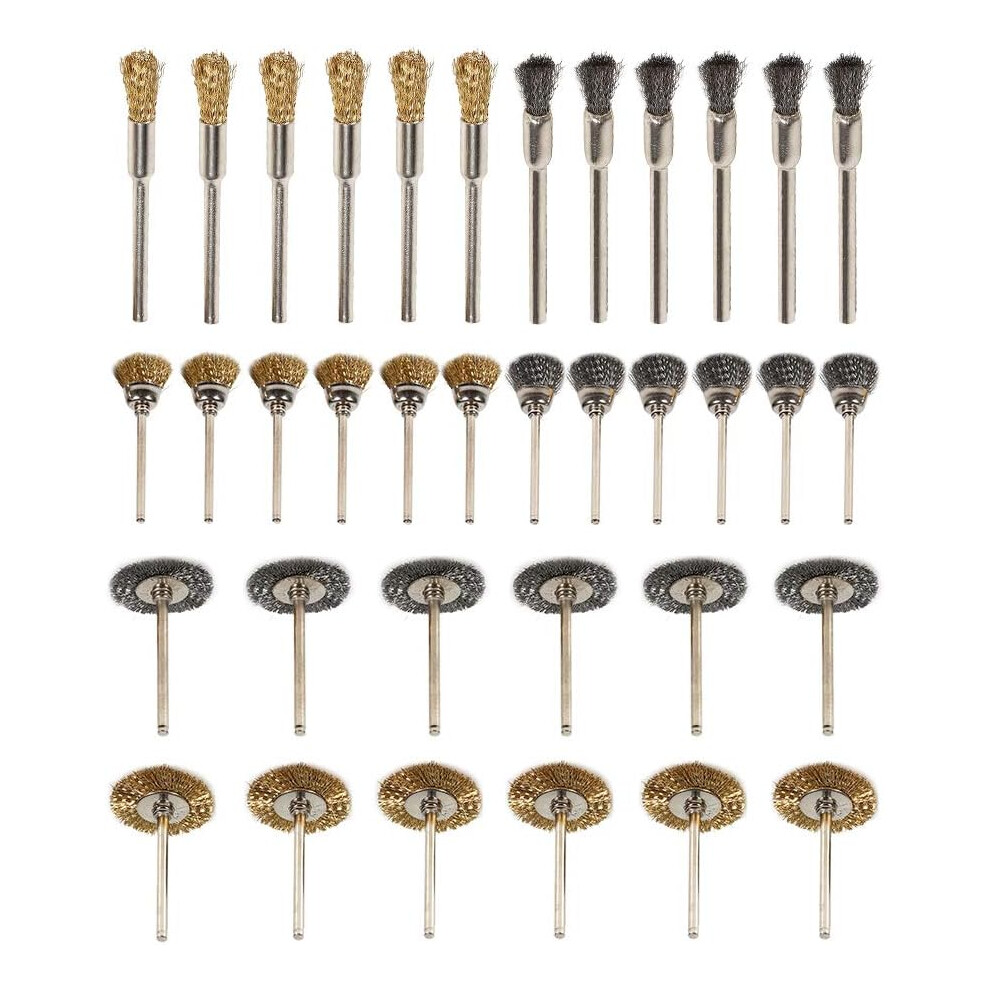 Brush Wheels Set For Rust Removal, Brass Wheel Brush Polishing Brush Wheels For Metal Polishing And Corrosion Removal, Rotary Tool Accessories With 9009791853629