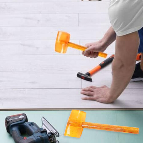 Soft Striking Tool, Rubber Mallet Hammer with Comfortable Grip, Durable Shock Resistant Non Damaging Rubber Head, Multi Functional Hammer for 1