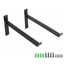 Supports d'étagères de style industriel, 20 cm, en fer avec finition thermolaquée, pour étagères de salle de bain ou de jardin, lot de 2