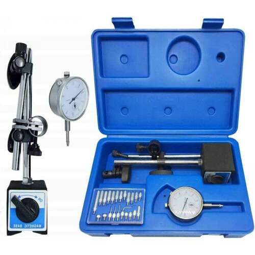 Dial Indicator with Magnetic Base for Wide Application, Indicator Points Set Included