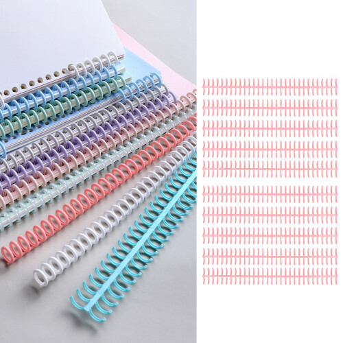 Loose Leaf Binding Spine for Document Organization, PP Material Based Binding Coils with Cuttable Design, Closed Column Lock Spiral for School Office 2