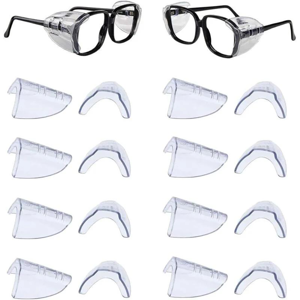 Slip On Side Shields For Safety Glasses, Flexible Tpu Universal Side Shields With Easy Installation And Soft Comfort Fit For Wind And Debris 9448196787991