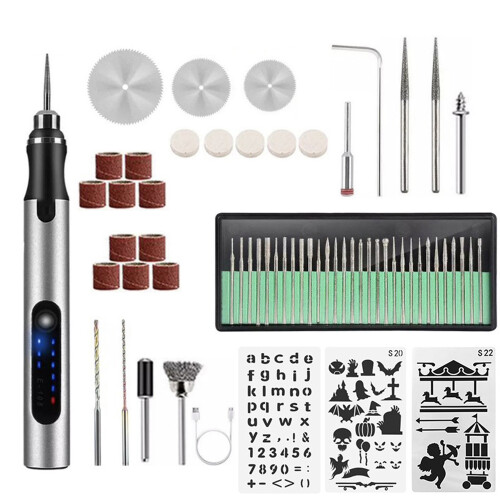 Cordless Engraving Tool with Adjustable Speed Settings, High Performance Motor Compact Design for Detailed Etching on Multiple Surfaces, Rechargeable 1
