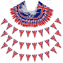 Union Jack Decoration For Patriotic Events, Exquisite String Flag With Double Layered String, Durable Polyester Fabric, Fade Resistance And Outdoor Su