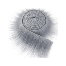 Artificial faux fur trim, artificial faux fur ribbon, fabric roll for craft projects, costumes, decorations