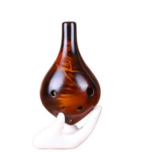 Ocarina 6 Hole Small Size Ocarina Ceramic Alto C Tone Key Flute Glaze Chinese Tao Professional Musical Instrument Beginners