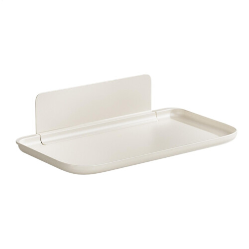 Foldable floating shelves for wall, foldable bathroom shelves, extra storage floating bracket  white