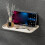Foldable floating shelves for wall, foldable bathroom shelves, extra storage floating bracket  white 2