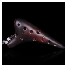 Starter Ocarina Wind Instrument Smoked 12Hole Ocarina Performance Class 12Hole Ocarina in Treble B Format