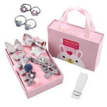 Little Girl Hair Accessories, Set of 18 Stylish Princess Hairpins with Hair ties