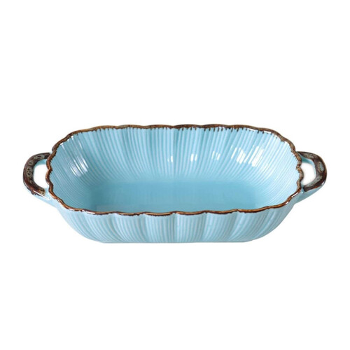 Ceramic Baking Dish 700ml Rectangular Oven Tray for Lasagna Soup Plate Roasting Pan Set of 1
