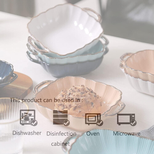 Ceramic Oven Dish 700ml Rectangular Deep Baking Tray Pink 20x13.5x5cm Roasting Dish 1 Pc 2