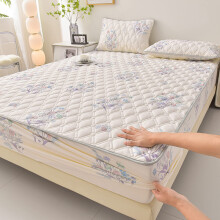 Fitted Sheets Single Thickened Quilted Mattress Cover Topper 100 By 200 Cm Yellow Radish For Boys And Girls 1 Pcs