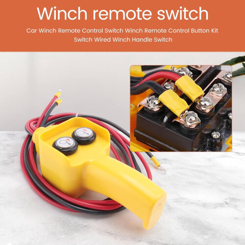 12V Wired Winch Remote Control Switch with Forward Reverse Buttons and 4.3ft Long Cable 2