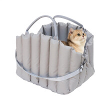 Pet carrier bag, comfortable and spacious, stylish soft pet bag for cats, dogs, small pets, gray.