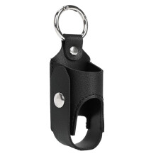 Inhaler Storage Case | Portable Leather Inhaler Holder Keychain for School, Travel, Camping, Black