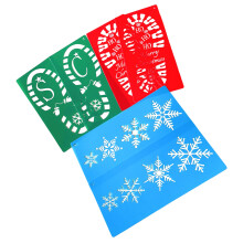 6Stk Weihnachten Schablonen Zum Zeichnen, Ausgestanzte Vorlagen