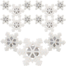 30Pcs White Resin Snowflake Thumbtacks Decorative Push Pins