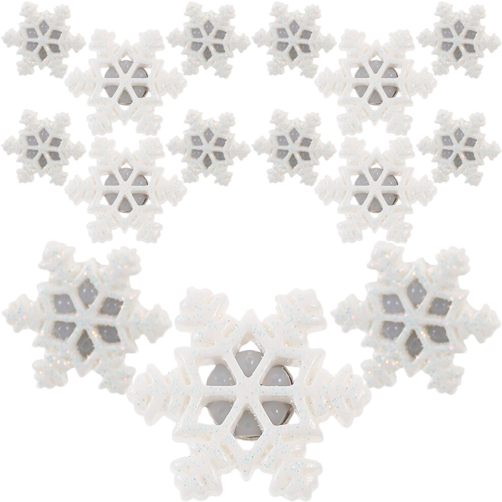 30Pcs White Resin Snowflake Thumbtacks Decorative Push Pins 3583281498287