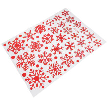 Self-Adhesive Red PVC Xmas Window Sticker Snowflake Decoration