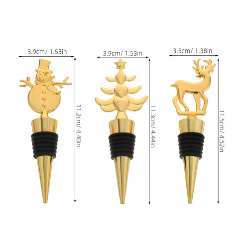 3Pcs -Garrafas Natalinos: Árvore, E Rena Metal 1