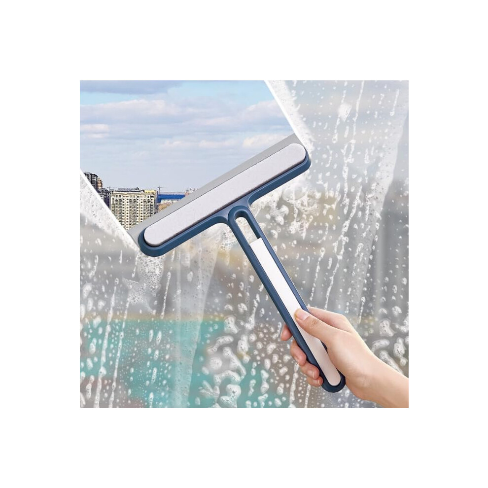 Multipurpose Silicone Squeegee Sponge With Clean Brush For Window Glass Shower Door Car Windshield 9412369105134