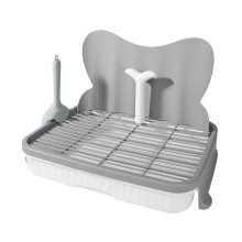 Dog Toilet Potty Training Tray Removable Litter Pan For Rabbits And Other Pets Small And Medium Dogs Outdoor Gray