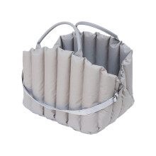 Portable pet carrier for cats, dogs, puppies, and small to mediumsized animals, gray