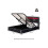 Upholstered bed 135 x 190 cm functional bed with slatted frame and storage space, LED lighting in different colors, black, PU 5