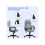 HOMCOM Faux Leather Office Chair - Grey 4