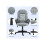 HOMCOM Faux Leather Office Chair - Grey 5