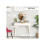 HOMCOM Elegant Dressing Table, with Round Mirror, 80 x 40 x 123 cm - White 3