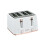 HOMCOM Four-Slice Honeycomb Toaster - White 1