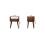 Solid Wood Modern Chestnut Solid Wood Bedside, 1 Drawer, 1 Open Slot, Dark Brown 3