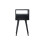 Solid Wood Mini Ash Black Bedside, 1 Drawer, 1 Open Slot, Ash Black 4