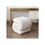 Velvet Ottoman fabric S-shape stool Wavy Pouf Ivory white 1