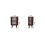Solid Wood Ariella Double Shelf Chestnut Bedside, Dark Brown 2