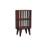 Solid Wood Ariella Double Shelf Chestnut Bedside, Dark Brown 3
