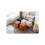 Velvet Ottoman fabric S-shape stool Wavy Pouf Ivory white 4