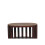 Solid Wood Ariella Double Shelf Chestnut Bedside, Dark Brown 4