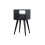 Solid Wood Mini Ash Black Bedside, 1 Drawer, 1 Open Slot, Ash Black 6