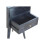 Solid Wood Mini Ash Black Bedside, 1 Drawer, 1 Open Slot, Ash Black 5