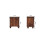 Solid Wood Valencia Bedside, 3 Drawers, Brown 2
