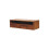 Solid Wood Lunar 2 Drawer Chestnut Wall Mounted Media Unit, 1 Shelf, Dark Brown 2