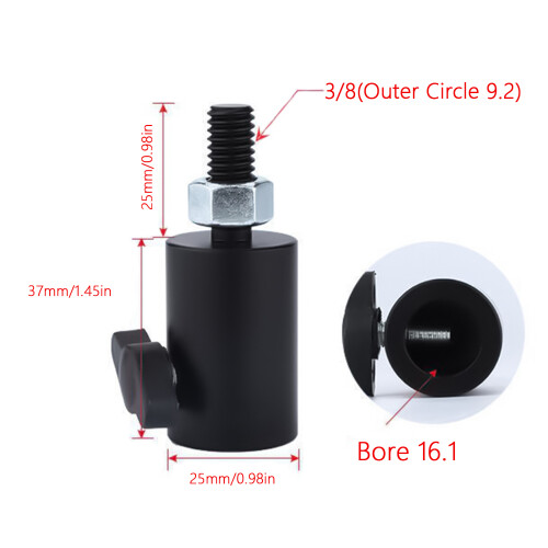 Adaptateur de vis de caméra 3/8 pouces,-3 8 interfaces 1