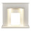Acantha Granada White Marble Fireplace with Downlights, 48 Inch 1