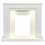 Acantha Dallas White Marble Fireplace with Downlights, 42 Inch 1