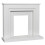 Acantha Dallas White Marble Fireplace with Downlights, 42 Inch 3